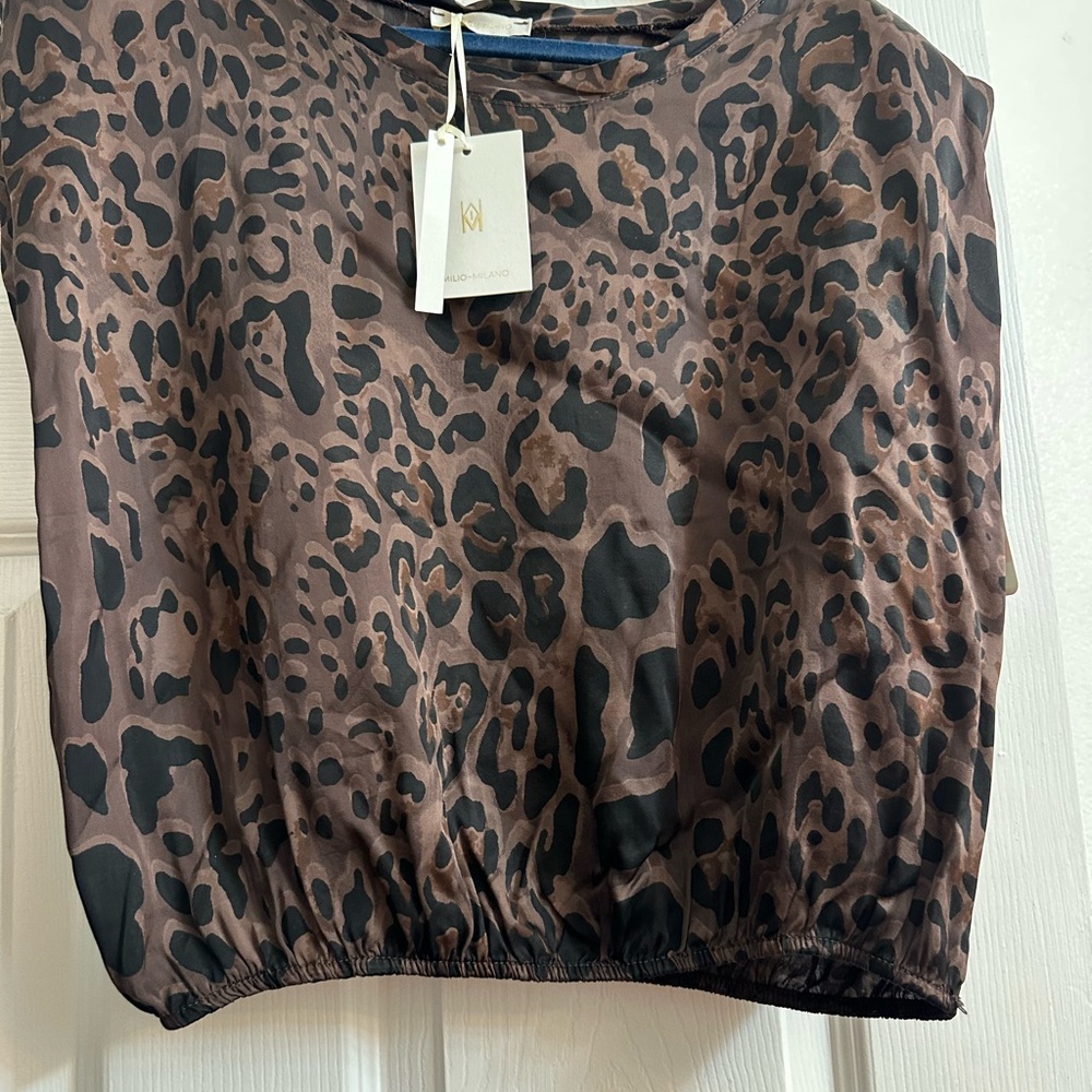 Women's Leopard Print Top - Brown
